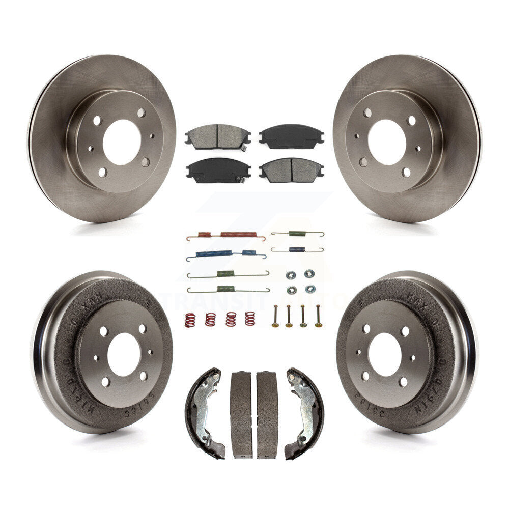 Kit de tambour à plaquettes semi-métalliques pour Rotor de frein avant et arrière (7 pièces) pour Hyundai Accen 03-05