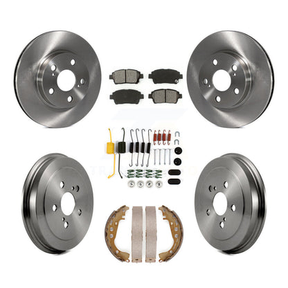 Kit de plaquettes et de tambour semi-métalliques pour rotor de frein avant et arrière (7 pièces) pour Toyota Priu 04-07