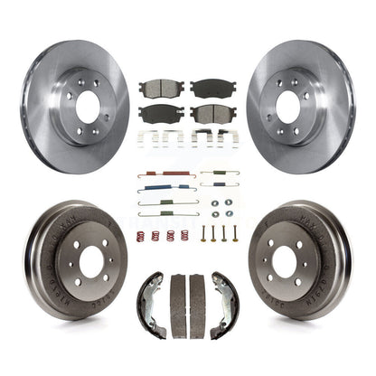 Kit de tambour à plaquettes semi-métalliques pour Rotor de frein avant et arrière (7 pièces) pour Hyundai Accent Seda