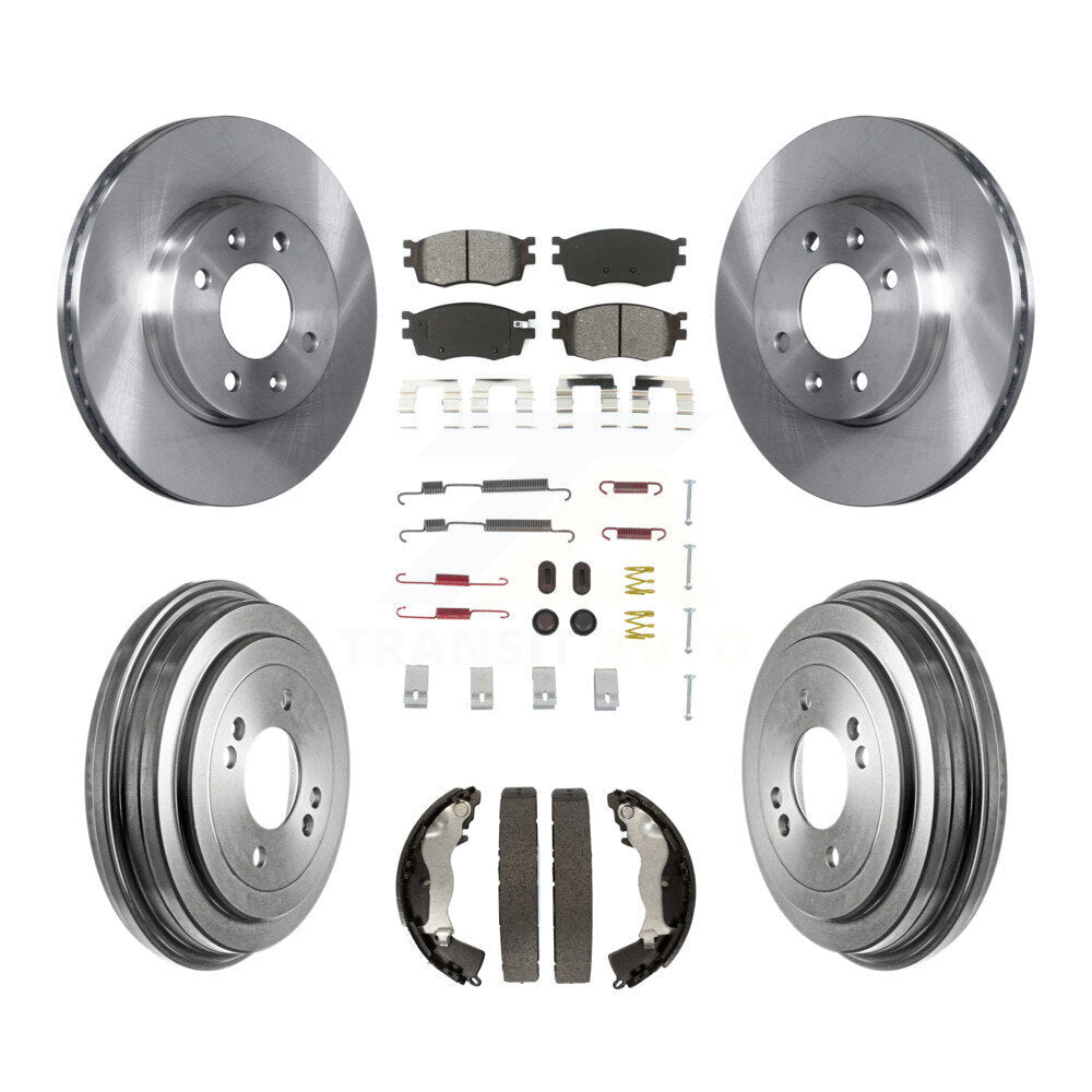 Kit de plaquettes et tambours semi-métalliques pour Rotor de frein avant et arrière (7 pièces) pour Hyundai Accent Ki