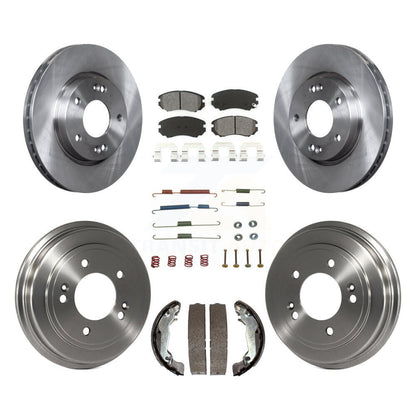Kit de tambour à plaquettes semi-métalliques, Rotor de frein à disque avant et arrière (7 pièces) pour Hyundai Elantr