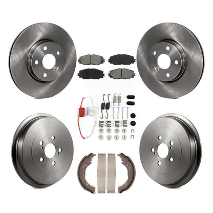 Rotors de frein à disque avant et arrière, Kit de tambour à plaquettes semi-métalliques (7 pièces) pour Toyota Coroll
