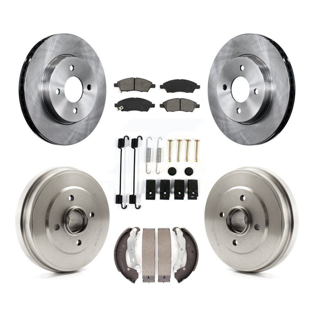 Kit de plaquettes et tambours semi-métalliques pour Rotor de frein avant et arrière (7 pièces) pour Nissan Micra Vers