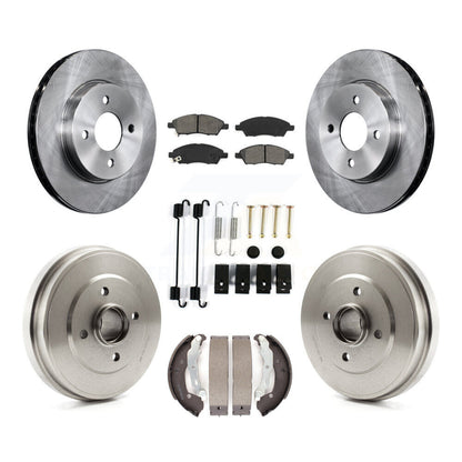 Kit de plaquettes et tambours semi-métalliques pour Rotor de frein avant et arrière (7 pièces) pour Nissan Micra Vers