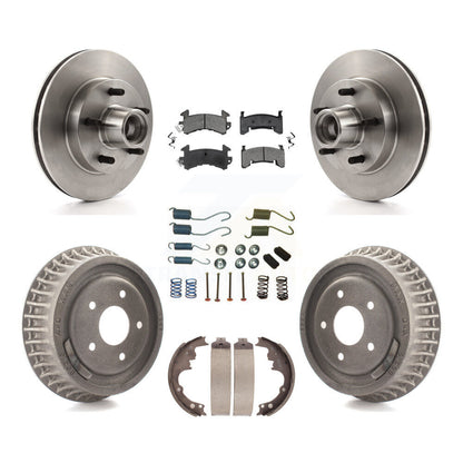 Rotors de frein avant et arrière, Kit de plaquettes et tambours semi-métalliques (7 pièces) pour Chevrolet S10 GM