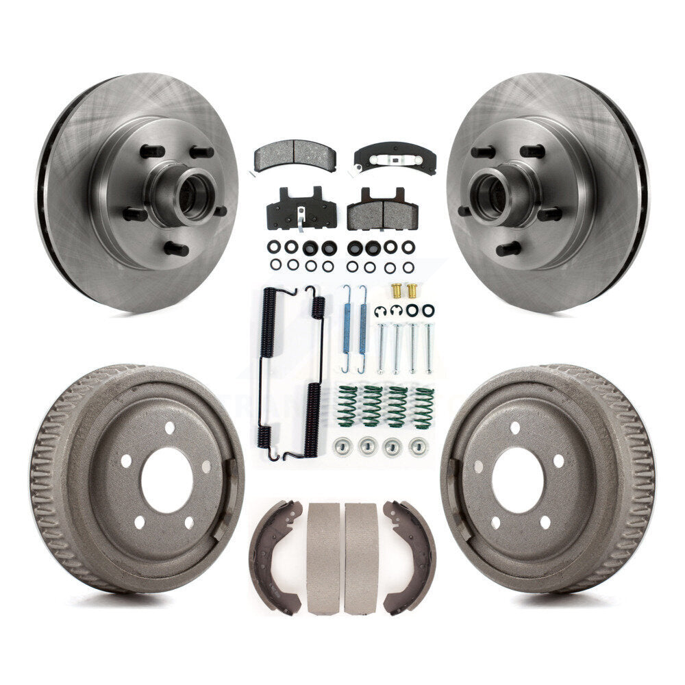 Kit de tampons et de tambour semi-métalliques de moyeu de Rotor de frein à disque avant et arrière (7 pièces) pour GMC Yuko