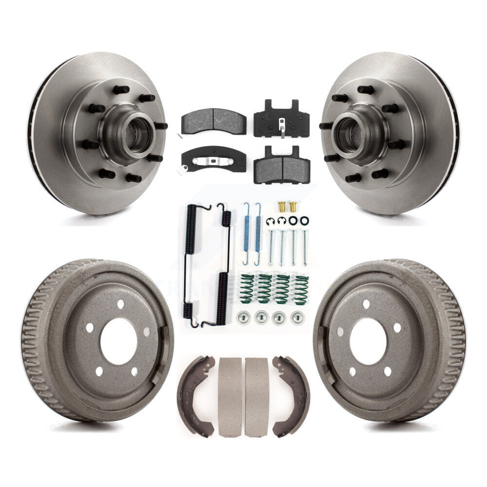 Kit de tampons et de tambour semi-métalliques de moyeu de Rotor de frein à disque avant et arrière (7 pièces) pour GMC Yuko
