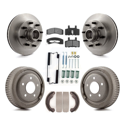 Kit de tampons et de tambour semi-métalliques de moyeu de Rotor de frein à disque avant et arrière (7 pièces) pour GMC Yuko