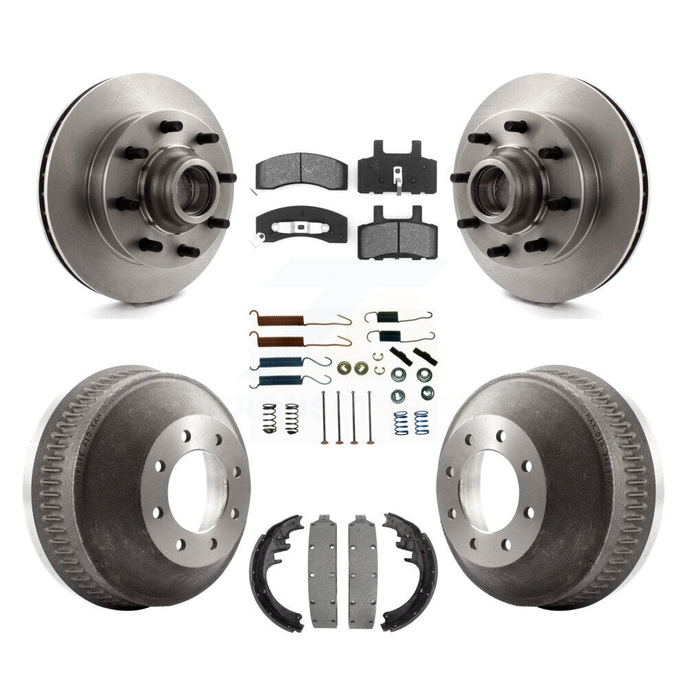 Kit de tambour à plaquettes semi-métalliques pour rotors de frein avant et arrière (7 pièces) pour C2500 Chevrolet GM