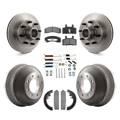 Kit de tambour à plaquettes semi-métalliques pour rotors de frein avant et arrière (7 pièces) pour C2500 Chevrolet GM