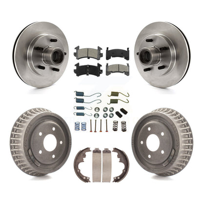 Rotors de frein avant et arrière, Kit de plaquettes et tambours semi-métalliques (7 pièces) pour Chevrolet S10 GM