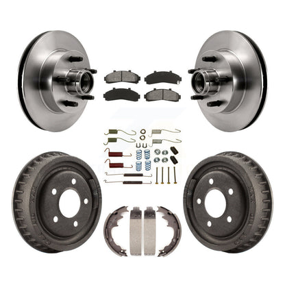 Rotors de frein avant et arrière, Kit de plaquettes et tambour semi-métalliques (7 pièces) pour Ford Ranger Mazd