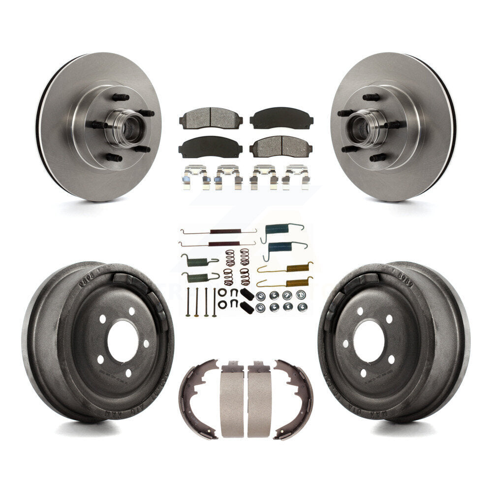 Kit de tambour à plaquettes semi-métalliques, Rotor de frein à disque avant et arrière (7 pièces) pour Ford Ranger RW