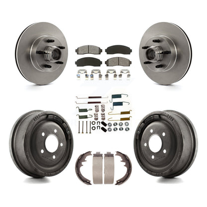 Kit de tambour à plaquettes semi-métalliques, Rotor de frein à disque avant et arrière (7 pièces) pour Ford Ranger RW