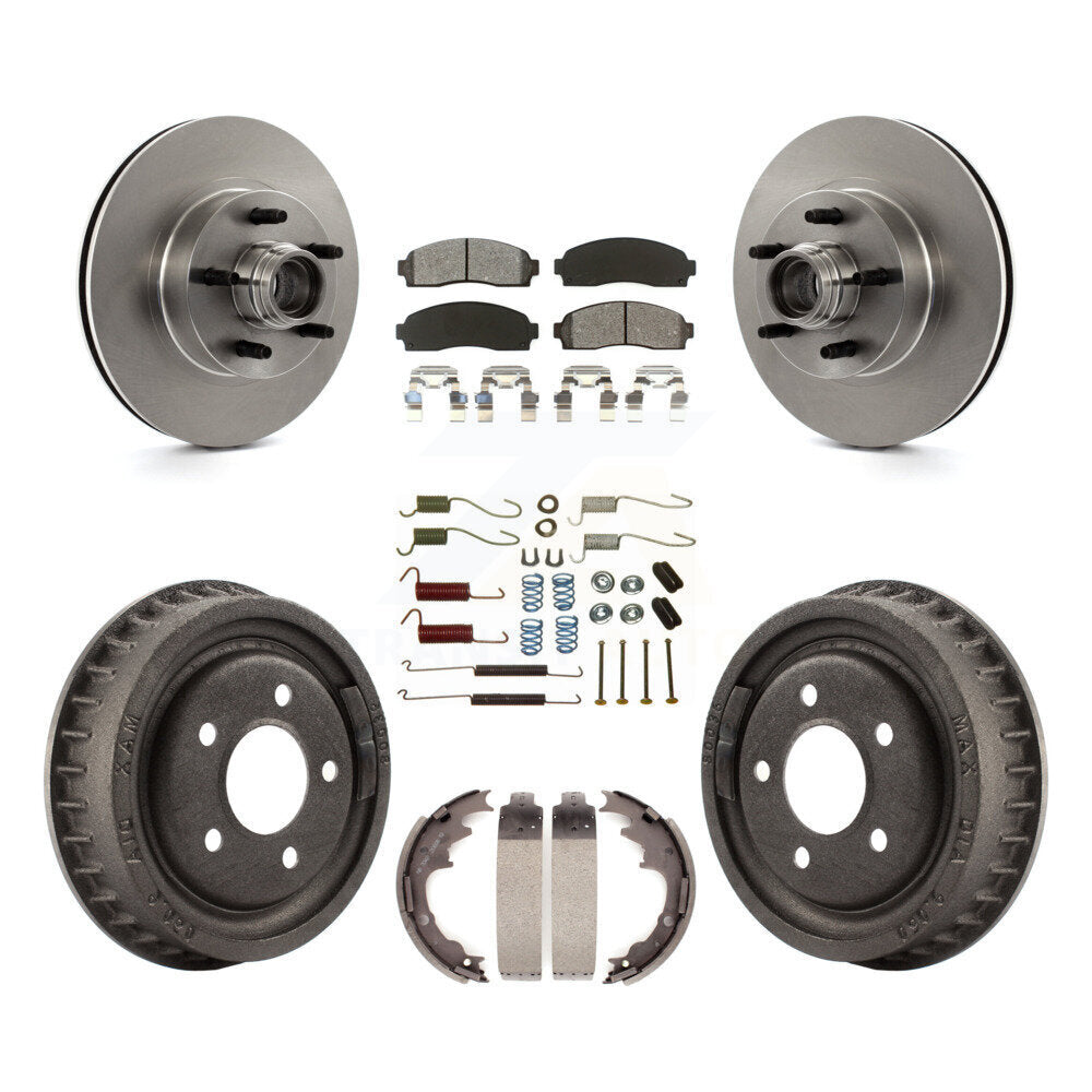 Kit de tambour à plaquettes semi-métalliques, Rotor de frein à disque avant et arrière (7 pièces) pour Ford Ranger RW