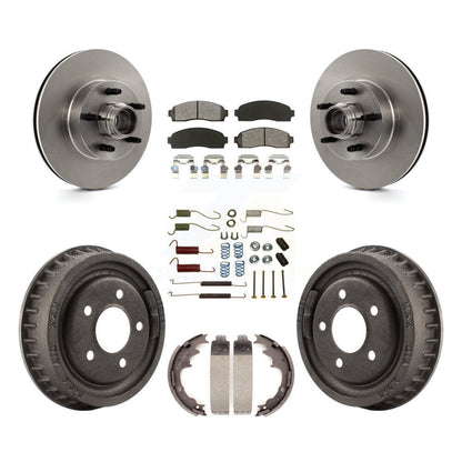 Kit de tambour à plaquettes semi-métalliques, Rotor de frein à disque avant et arrière (7 pièces) pour Ford Ranger RW