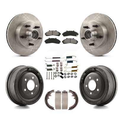 Kit de tambour à plaquettes semi-métalliques de moyeu de Rotor de frein à disque avant et arrière (7 pièces) pour Mazda B400