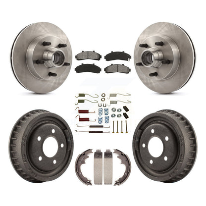 Kit de tambour à plaquettes semi-métalliques de moyeu de Rotor de frein à disque avant et arrière (7 pièces) pour Mazda B400