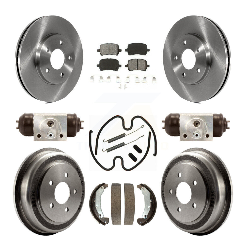 Rotor de frein à disque avant et arrière, Kit de plaquettes et de tambour semi-métalliques (9 pièces) pour Chevrolet HH