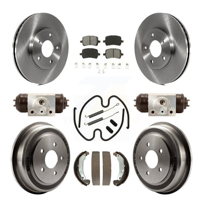 Rotor de frein à disque avant et arrière, Kit de plaquettes et de tambour semi-métalliques (9 pièces) pour Chevrolet HH