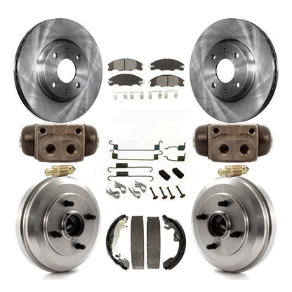 Kit de disques de frein à disque avant et arrière, plaquettes semi-métalliques et tambour (9 pièces) pour Ford Focu