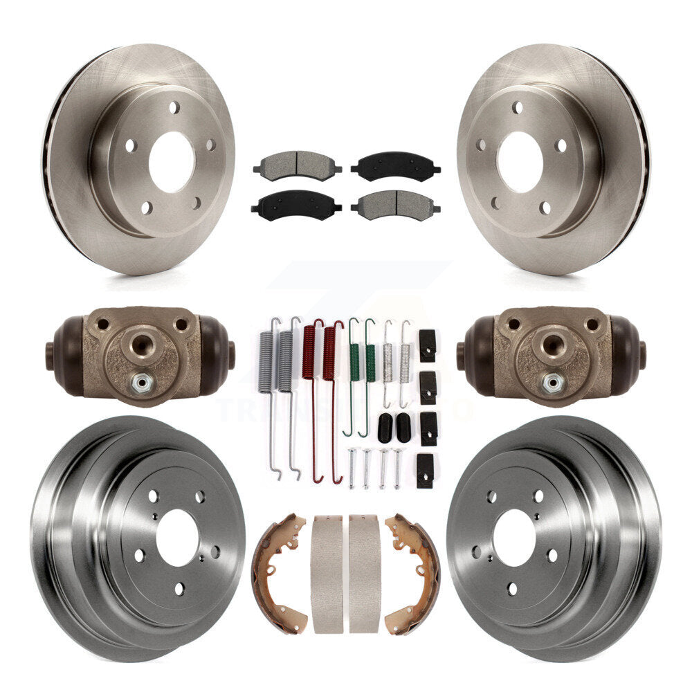 Kit de plaquettes et de tambour semi-métalliques pour Rotor de frein avant et arrière (9 pièces) pour Dakota Dodge Ra