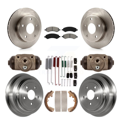 Kit de plaquettes et de tambour semi-métalliques pour Rotor de frein avant et arrière (9 pièces) pour Dakota Dodge Ra