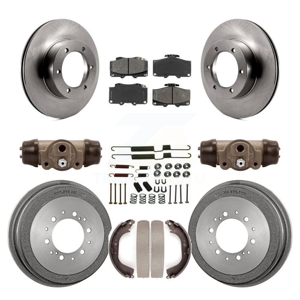 Rotor de frein à disque avant et arrière, Kit de plaquettes et de tambour semi-métalliques (9 pièces) pour Toyota Picku