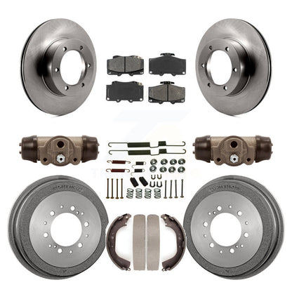 Rotor de frein à disque avant et arrière, Kit de plaquettes et de tambour semi-métalliques (9 pièces) pour Toyota Picku