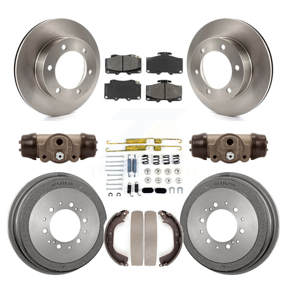 Rotor de frein à disque avant et arrière, Kit de plaquettes et de tambour semi-métalliques (9 pièces) pour Toyota Tacom