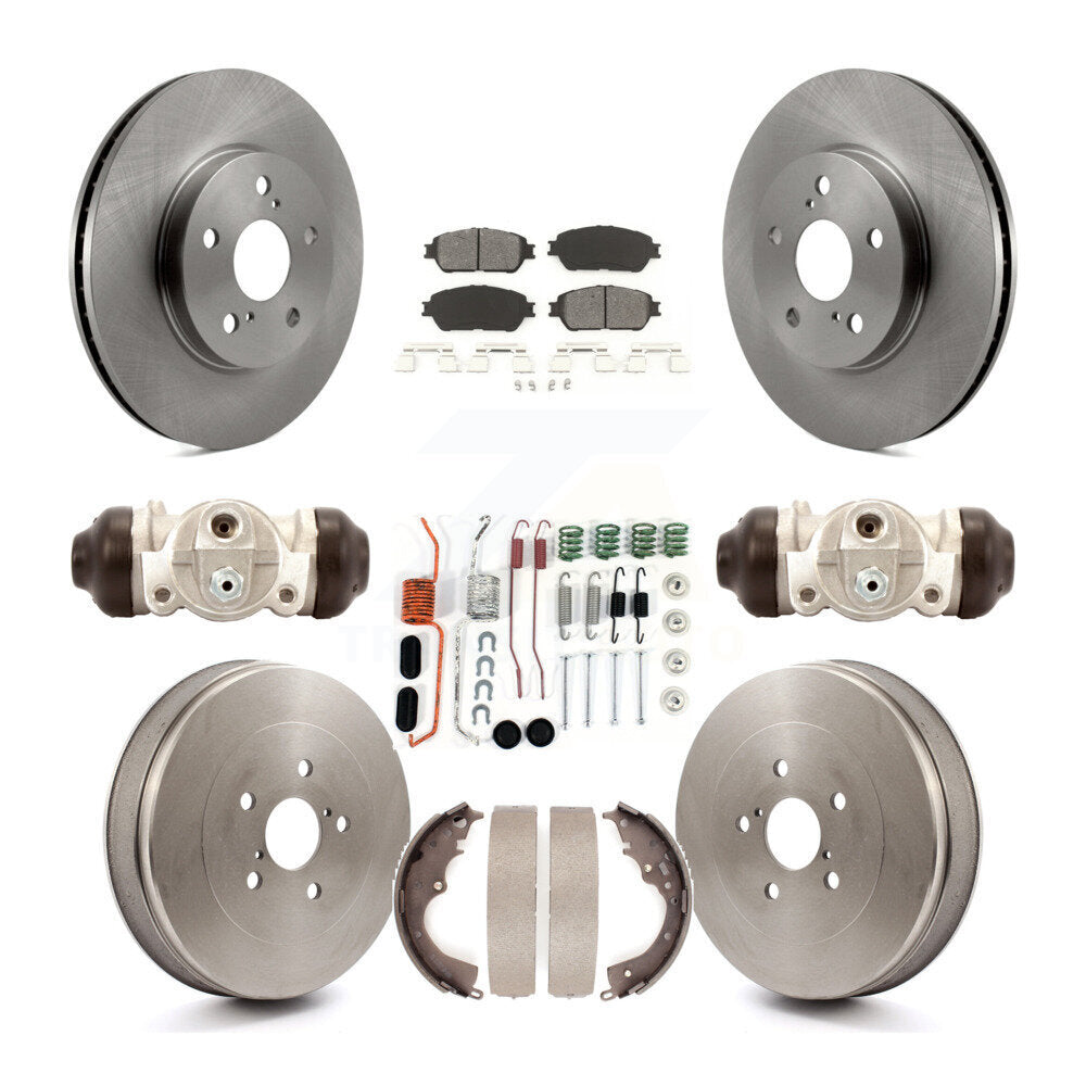 Kit de tambour à plaquettes semi-métalliques pour rotors de frein avant et arrière (9 pièces) pour Toyota Sienn 04-10