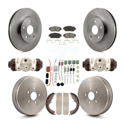 Kit de tambour à plaquettes semi-métalliques pour rotors de frein avant et arrière (9 pièces) pour Toyota Sienn 04-10