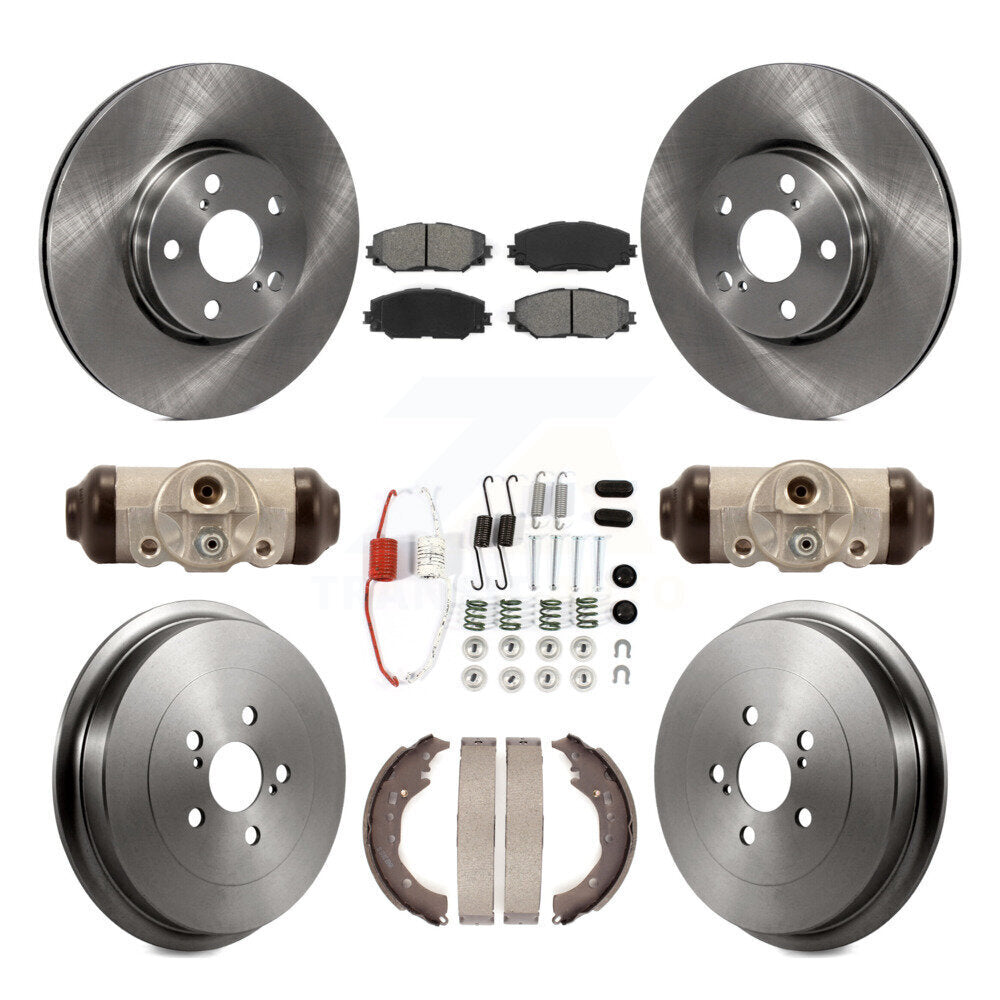 Kit de tambour à plaquettes semi-métalliques pour Rotor de frein avant et arrière (9 pièces) pour Toyota Coroll 09-13