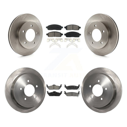 Kit de disques de frein à disque avant et arrière et plaquettes semi-métalliques pour Ford F-150 4WD 2004