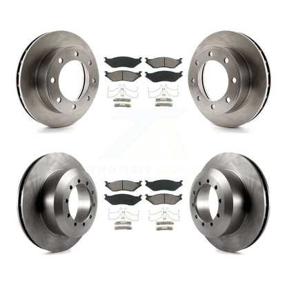 Kit de rotor de frein avant et arrière et plaquettes semi-métalliques pour Ford F-450 Super Duty F-55