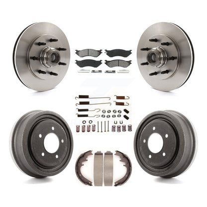 Kit de tambours à plaquettes semi-métalliques pour rotors de frein avant et arrière (7 pièces) pour Ford F-150 RW 1999