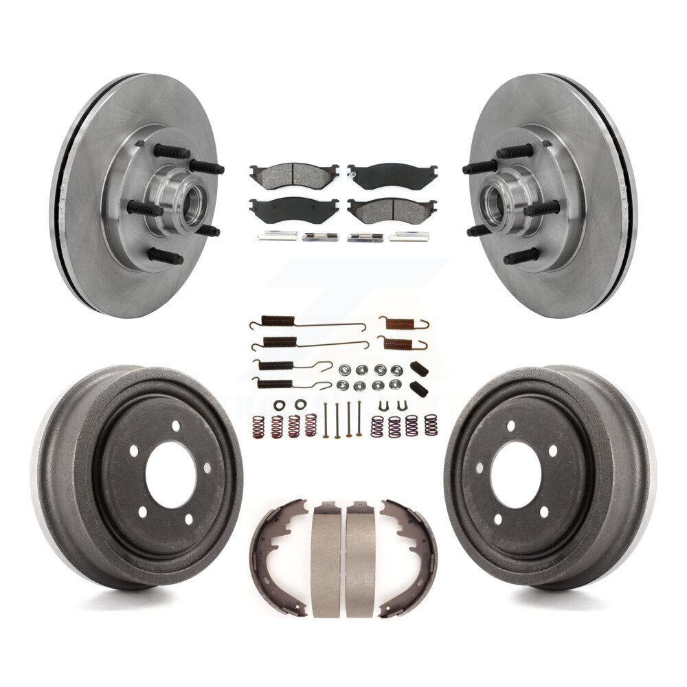Kit de tambours à plaquettes semi-métalliques pour rotors de frein avant et arrière (7 pièces) pour Ford F-150 RW 1999
