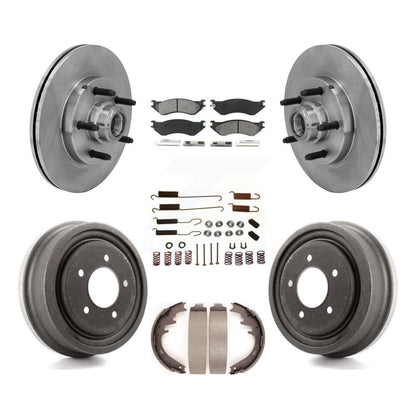 Kit de tambours à plaquettes semi-métalliques pour rotors de frein avant et arrière (7 pièces) pour Ford F-150 RW 1999