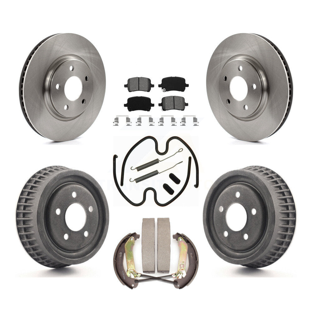 Kit de plaquettes et de tambour semi-métalliques, Rotor de frein avant et arrière (7 pièces) pour Chevrolet Malib