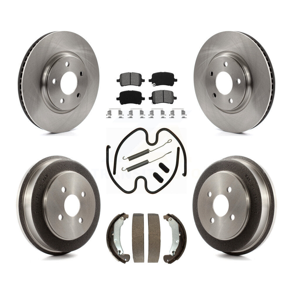 Kit de tambour à plaquettes semi-métalliques, Rotor de frein à disque avant et arrière (7 pièces) pour Pontiac Pursui