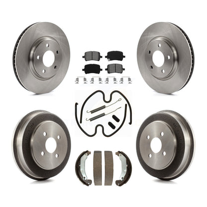Kit de tambour à plaquettes semi-métalliques, Rotor de frein à disque avant et arrière (7 pièces) pour Pontiac Pursui