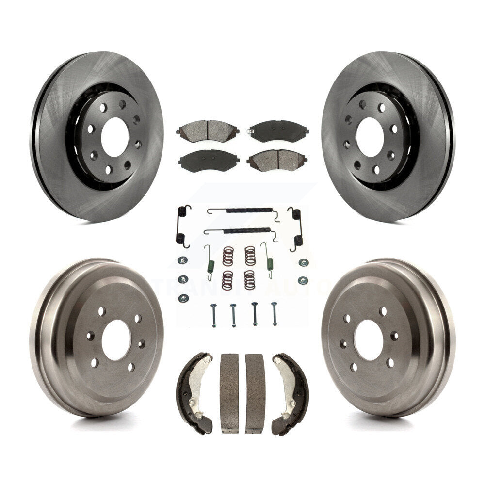 Kit de tambour à plaquettes semi-métalliques pour Rotor de frein avant et arrière (7 pièces) pour Chevrolet Aveo Aveo