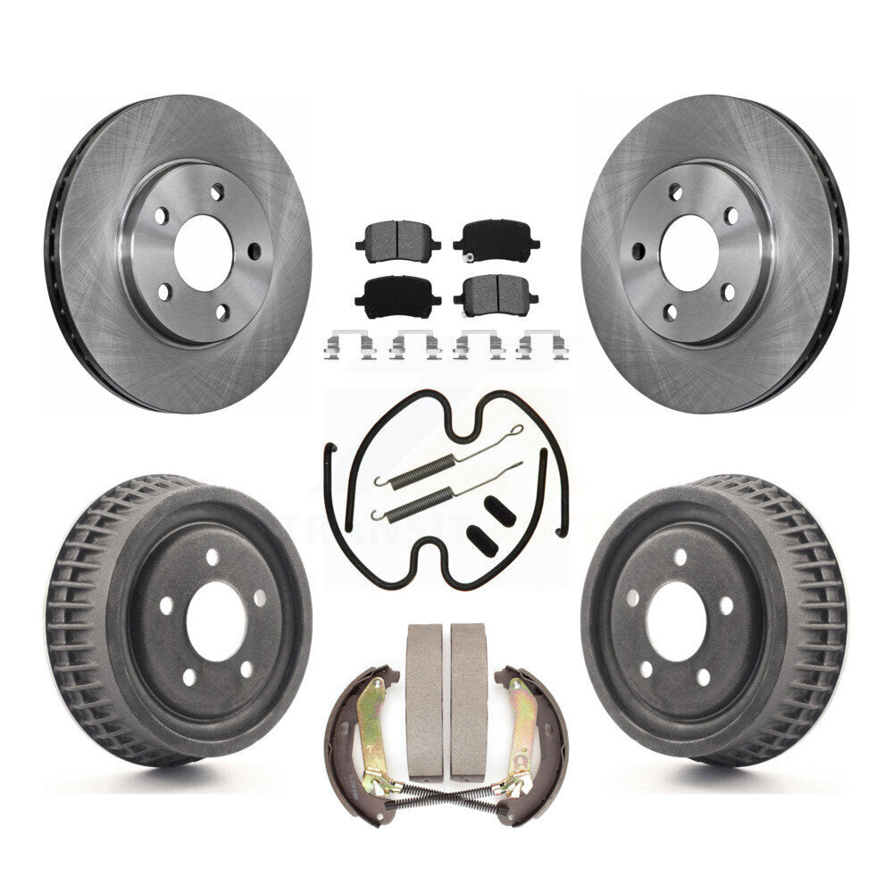 Kit de plaquettes et de tambour semi-métalliques, Rotor de frein avant et arrière (7 pièces) pour Chevrolet Malib