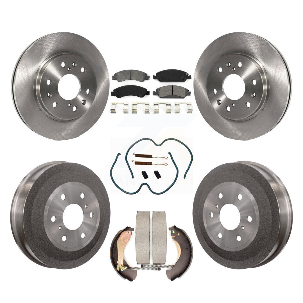 Kit de tambour à plaquettes semi-métalliques pour rotors de frein avant et arrière (7 pièces) pour Chevrolet Silverad