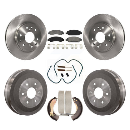 Kit de tambour à plaquettes semi-métalliques pour rotors de frein avant et arrière (7 pièces) pour Chevrolet Silverad