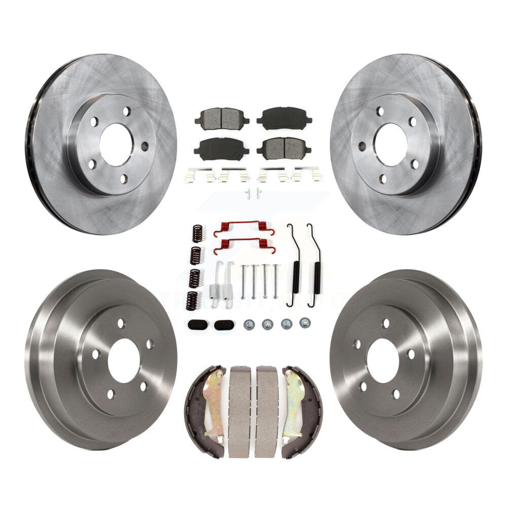 Kit de tambour à plaquettes semi-métalliques pour rotors de frein avant et arrière (7 pièces) pour Chevrolet Cobalt G