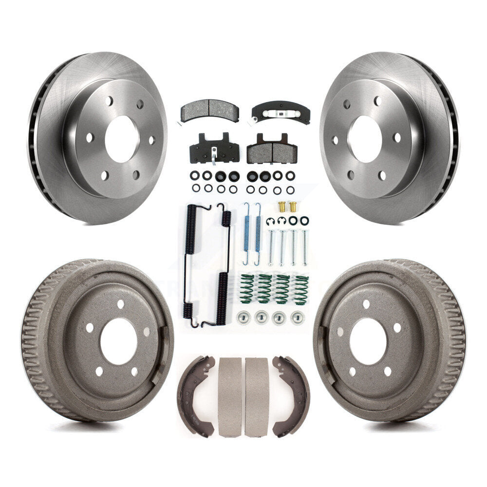 Rotor de frein à disque avant et arrière, Kit de plaquettes et de tambour semi-métalliques (7 pièces) pour GMC Yukon 4W