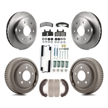 Rotor de frein à disque avant et arrière, Kit de plaquettes et de tambour semi-métalliques (7 pièces) pour GMC Yukon 4W