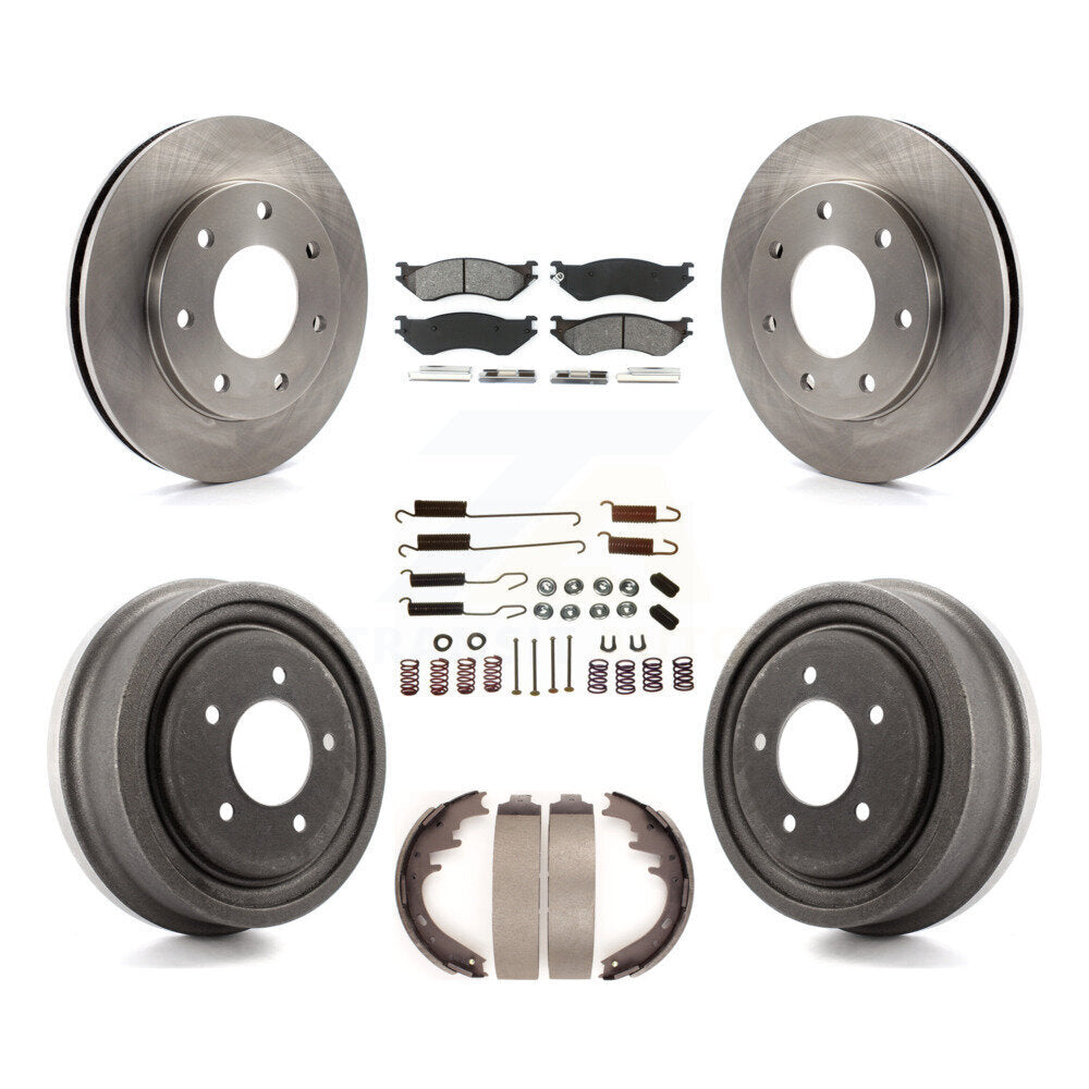 Kit de tambours à plaquettes semi-métalliques pour rotors de frein avant et arrière (7 pièces) pour Ford F-150 4W 1999