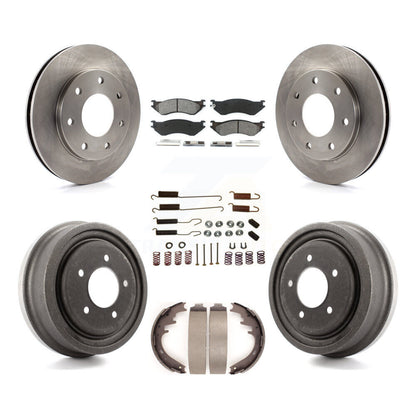 Kit de tambours à plaquettes semi-métalliques pour rotors de frein avant et arrière (7 pièces) pour Ford F-150 4W 1999
